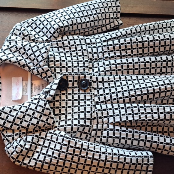 Bonnie Baby size 18 months black and white 2 button dress coat - Picture 3 of 5